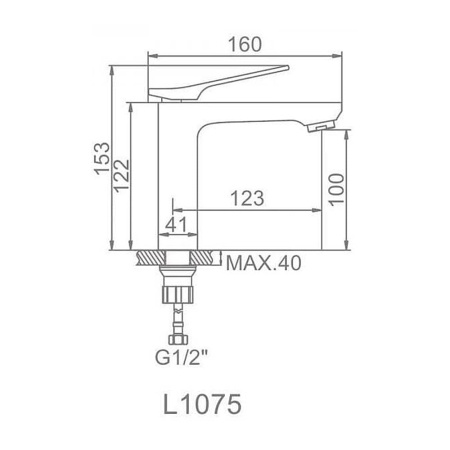 Смеситель для умывальника Ledeme L1075 хром