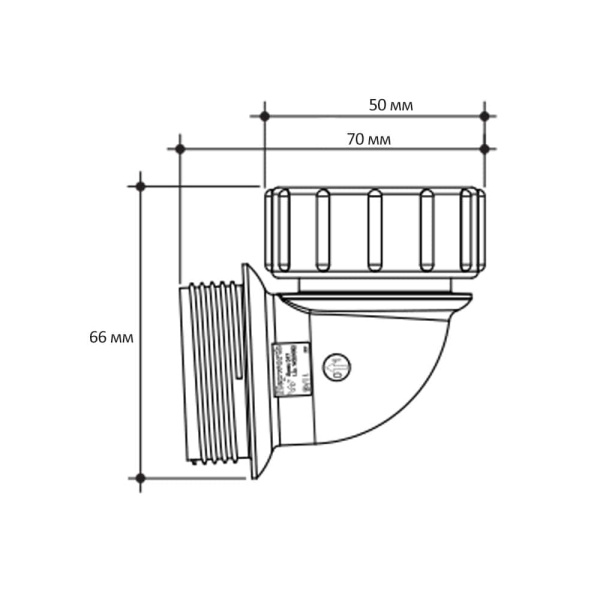 Отвод к клапану-сифону 32 мм HepvO