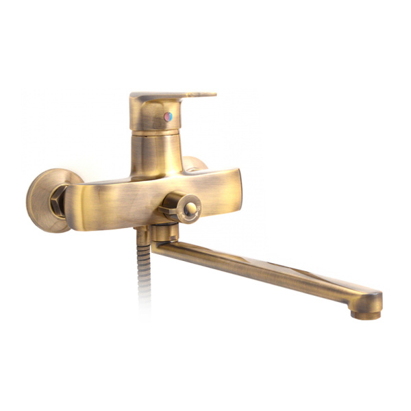 Смеситель для ванны Frap F2230-4 с длинным изливом бронза