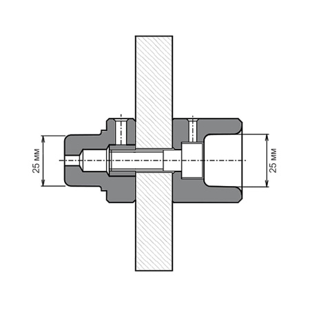Насадка для паяльника 25 мм парная, Wavin Ekoplastik