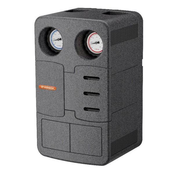 Насосная группа Varmega V-Flow с термосмесительным клапаном (kvs 3.5, 25-55°С), DN25 (нержавеющая сталь)