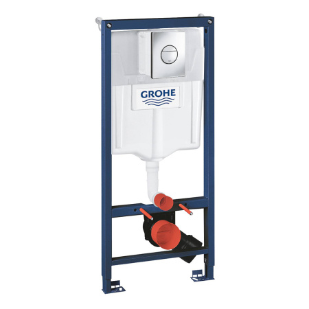 Инсталляция для навесного унитаза с круглой кнопкой GROHE