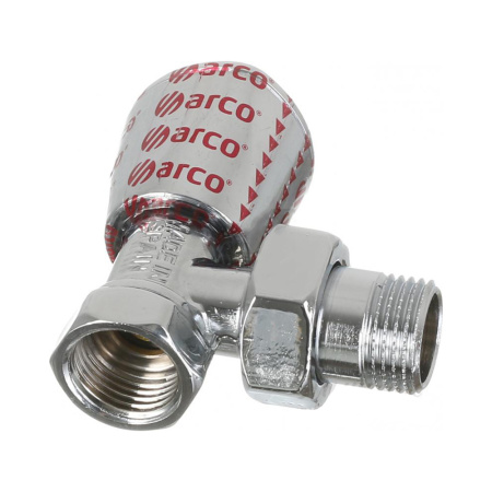 Угловой радиаторный кран 1/2" х 1/2" хромированный TEIDE PLUS arco