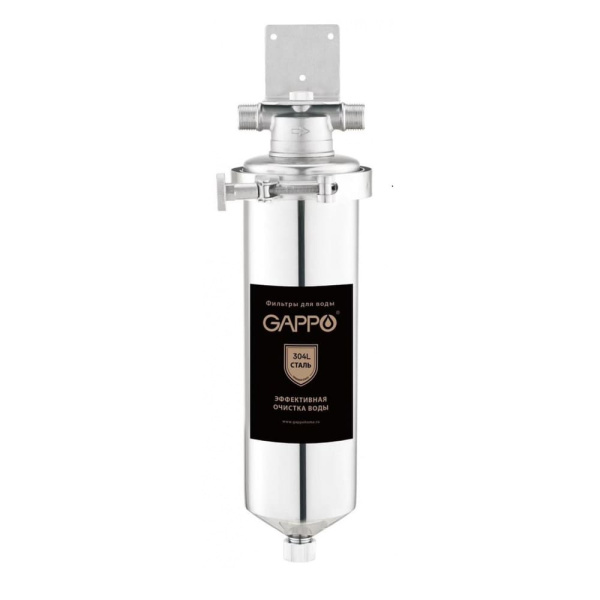 Фильтр магистральный SL10, 3/4" (нержавеющая сталь) с полипропиленовым картриджем, Gappo