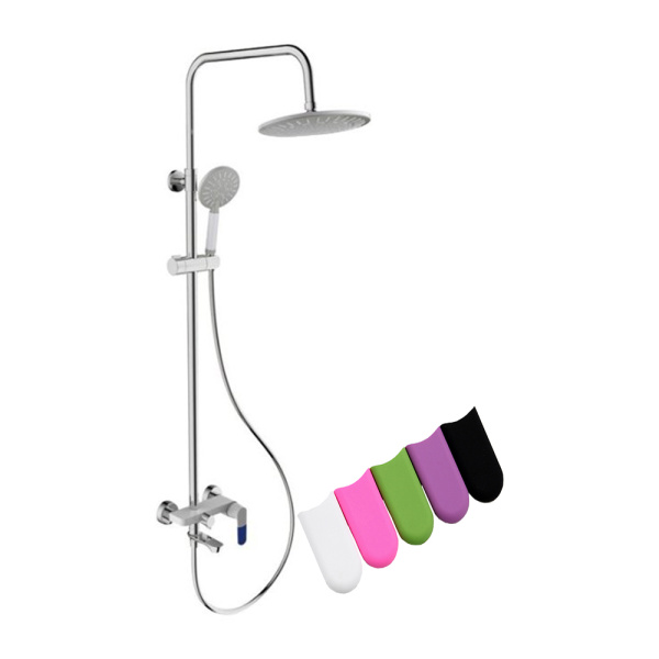 Душевая система с изливом Frap F2434 белый хром