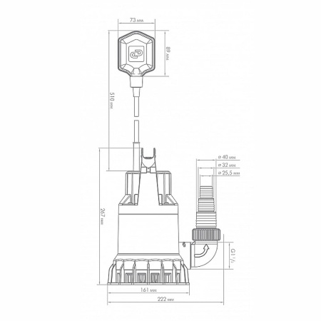 Погружной насос Джилекс ДРЕНАЖНИК 110/8