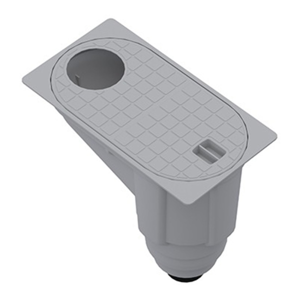 Водосточный бокс пластиковый с вертикальным отводом 300 х 163 мм Standartpark серый Водосточный бокс пластиковый с вертикальным отводом 300 х 163 мм Standartpark серый