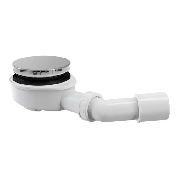 Сифон для душевого поддона сниженный D90 x 40/50 мм Alcaplast A491CR, хром Сифон для душевого поддона сниженный D90 x 40/50 мм Alcaplast A491CR, хром