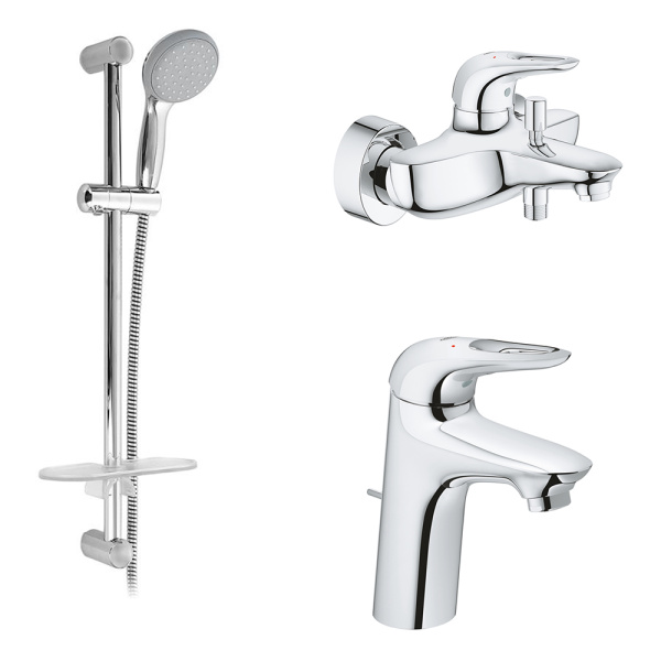 Набор смесителей для ванны, душа, умывальника Grohe Eurostyle 124416
