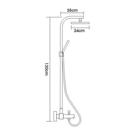 Душевая система с изливом Frap F2404 хром