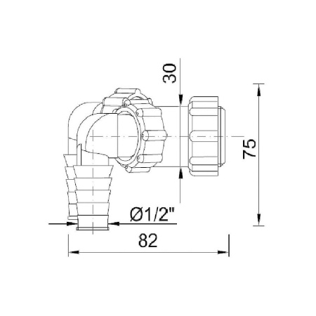 Колено с двумя штуцерами с обратным клапаном STYRON арт. STY-519