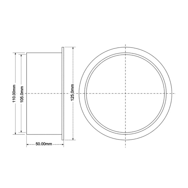 Фланец переходной 110 мм (в раструб) McALPINE
