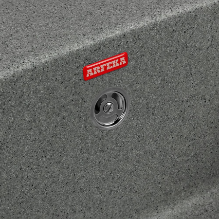 Мойка кухонная ARFEKA DALAGO тёмно-серая из искусственного камня (465 х 500 х 190 мм)