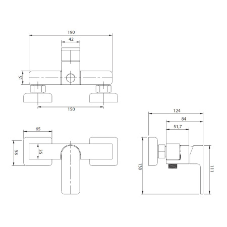 Смеситель для душа Omnires Baretti