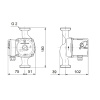 Насос циркуляционный для отопления Grundfos UPS 32-40, 180 мм