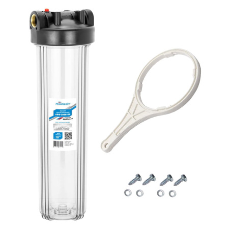 Магистральный фильтр Аквабрайт прозрачный 20BB АБФ-20ББ-ПР