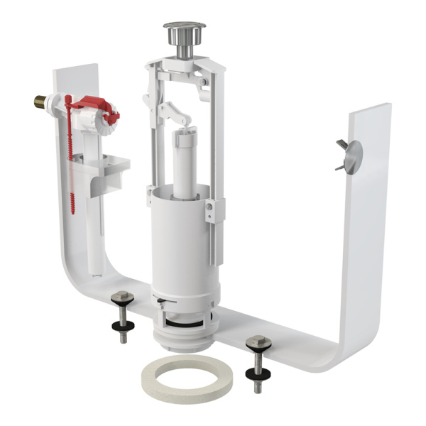 Выпускной комплект боковой Alcaplast SA2000K 3/8" CHROM со стоп кнопкой и металлической резьбой