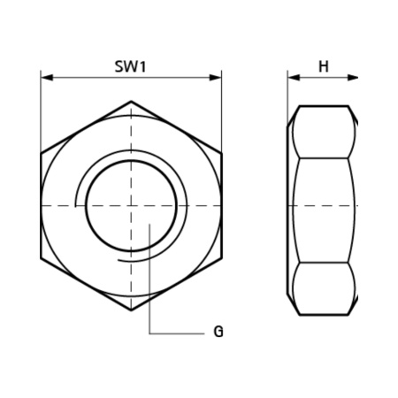 Гайка М8 шестиугольная Walraven BIS Гайка М8 шестиугольная Walraven BIS
