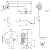 Душевой комплект Ideal Standard Ceraflex 4 в 1