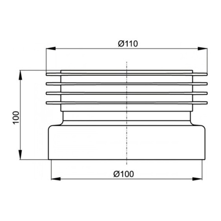 Манжета для унитаза прямая Alcaplast A99