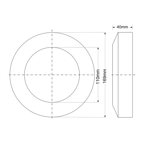 Отражатель круглый 110 мм McAlpine арт. MRF110 (WC17-110)