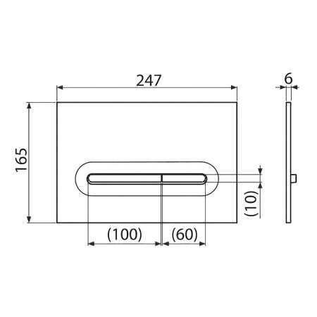 Кнопка смыва для инсталляции Alcadrain Linka M1876-1 (Alcaplast), белый-мат/xром-глянец