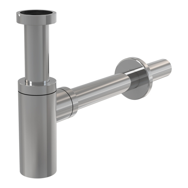 Сифон для умывальника DN32 Alcaplast A400 DESIGN, цельнометаллический, круглый