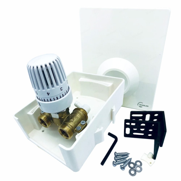 Регулировочный короб для теплого пола Unibox TCB-K- 01 с термостатическим клапаном, ZEISSLER/TIM