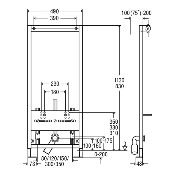 Инсталляция для подвесного биде Viega Eco Plus 461850