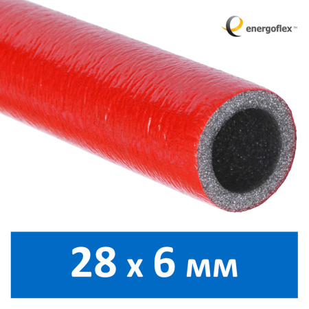 Утеплитель для труб 28 х 6 мм красный Energoflex Super Protect