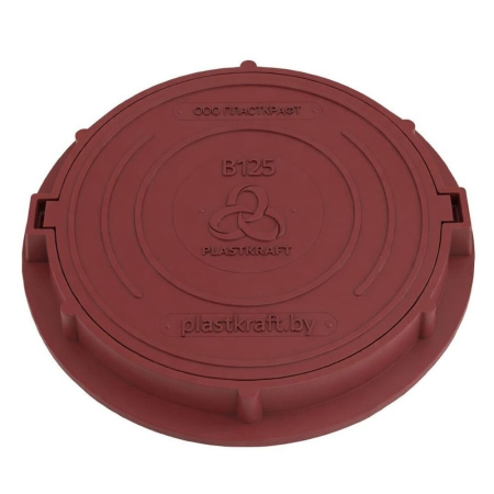 Люк тяжелый канализационный 12.5 т, h110, Plastkraft (Сандкор) красный