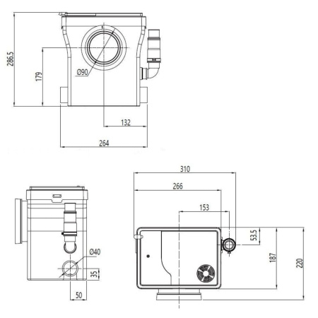 Канализационная установка SANIVORT 405 M (compact)