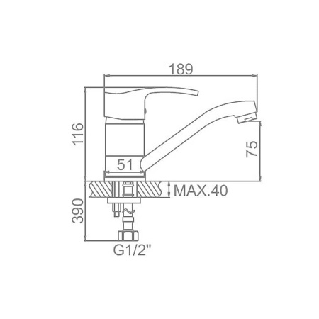 Смеситель для кухонной мойки Ledeme L4564 хром
