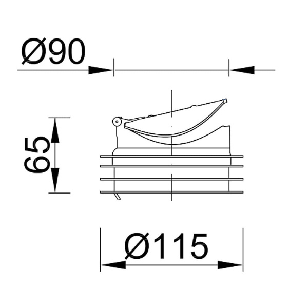Обратный клапан для фановой трубы 110 мм STYRON арт. STY-530-V