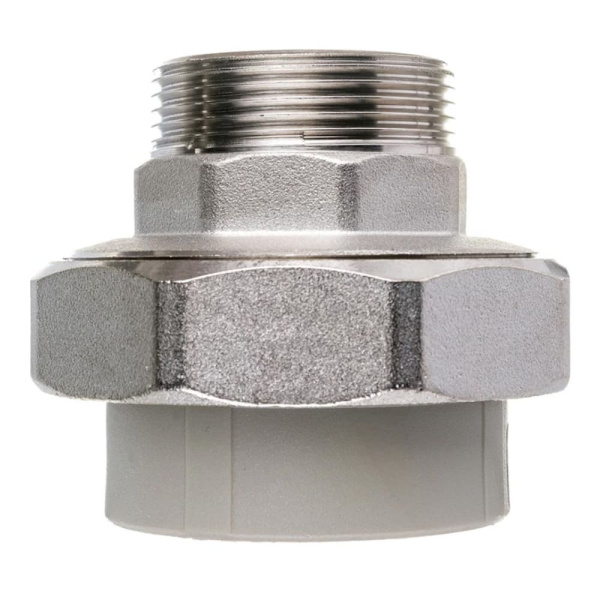 Муфта разъёмная (американка) ПП 50 х 1 1/2" НР серая VALFEX