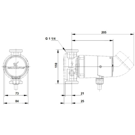 Насос циркуляционный Grundfos COMFORT 15-14 BXT PM , 110 мм Насос циркуляционный Grundfos COMFORT 15-14 BXT PM , 110 мм