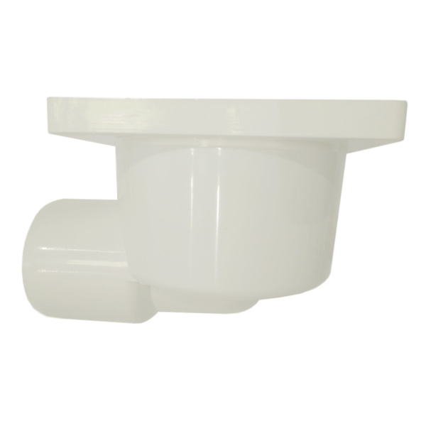 Трап для душа угловой c пластиковой решёткой 100х100 мм Good Work DN 50, белый