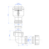 Сифон для кондиционера угловой McALPINE TUNVALVE