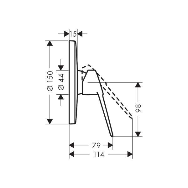Смеситель скрытого монтажа для душа Hansgrohe Novus Loop 71365000 Смеситель скрытого монтажа для душа Hansgrohe Novus Loop 71365000