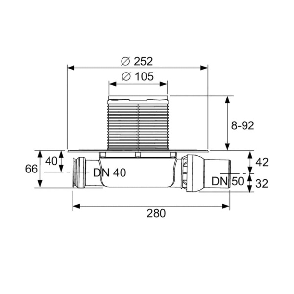 Трап для душа боковой TECEdrainpoint S 110 DN 50 арт. 3601100