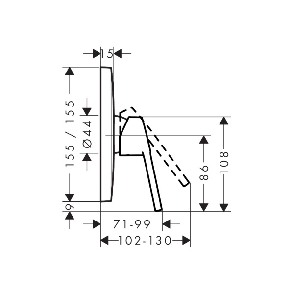 Смеситель для душа Hansgrohe Logis Loop 71267000 Смеситель для душа Hansgrohe Logis Loop 71267000