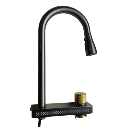 Мойка кухонная Diadonna ДS7545B (750 х 540 х 200мм) многофункциональная с водопадом