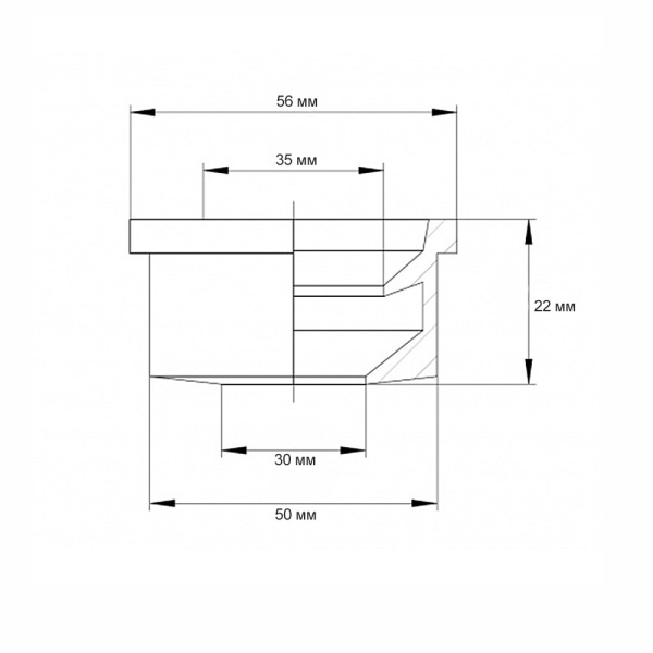 Манжета уплотнительная переходная 40/40 C Ostendorf HTGM для сифонного отвода