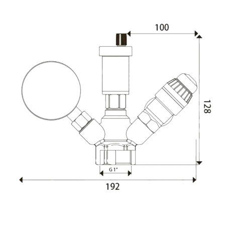Группа безопасности для котла 1", 1.5 bar (мини) TIM