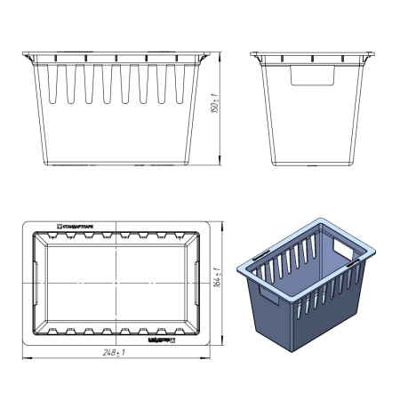 Корзина дождеприемника Basic 300 х 300 мм пластиковая Standartpark