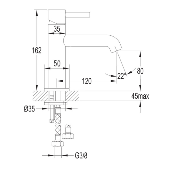 Смеситель для умывальника Omnires Y Y1210NCR