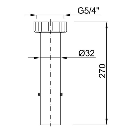 Труба соединения 32 х 270 мм STYRON STY-515-1