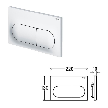 Инсталляция для навесного унитаза Viega Prevista Dry с кнопкой 773748 (хром)