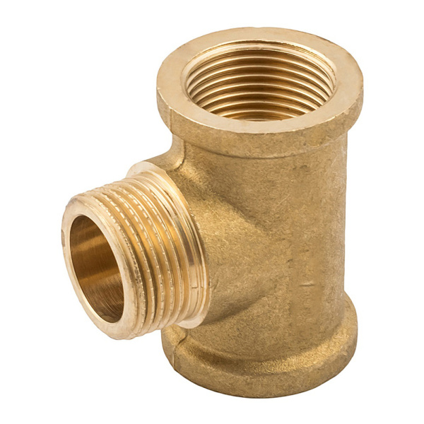 Тройник переходной латунный ВР 1/2" x НР 1/2" x 1/2" ВР  Цветлит