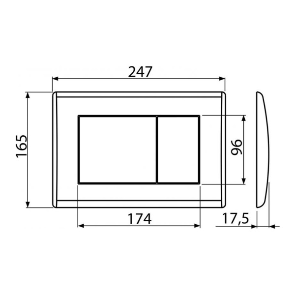 Кнопка смыва для инсталляции Alcaplast M272